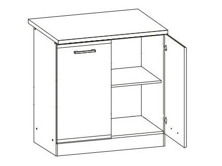 Modular cabinet with doors Eli Light 105