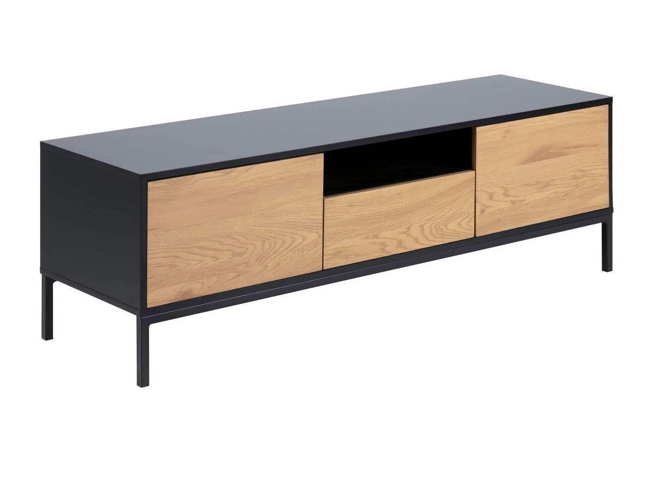 TV stand Norsica Sevferi 122 (Wild oak + Black)