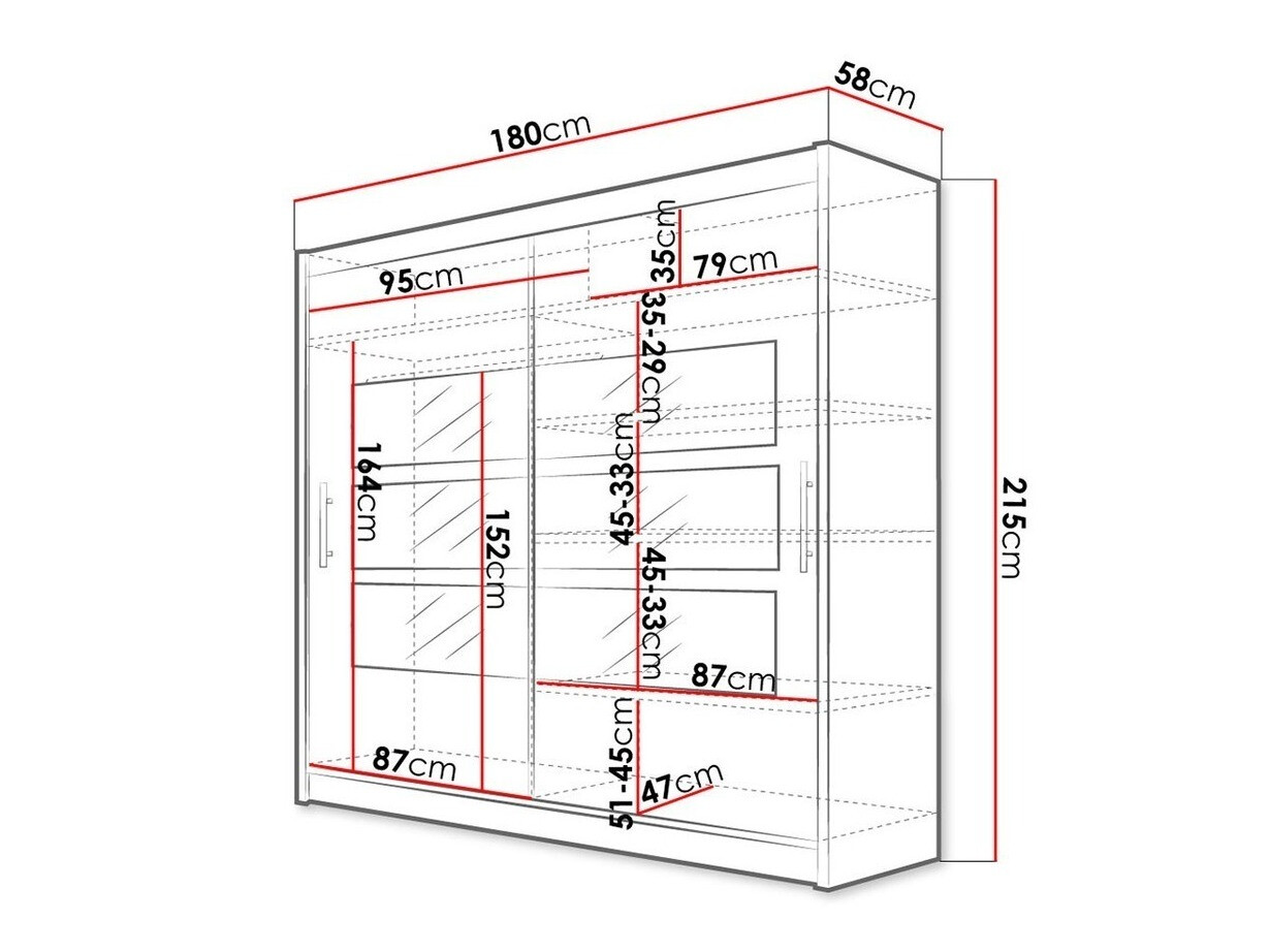 Wardrobe Closico Pallor III (Sonoma oak)