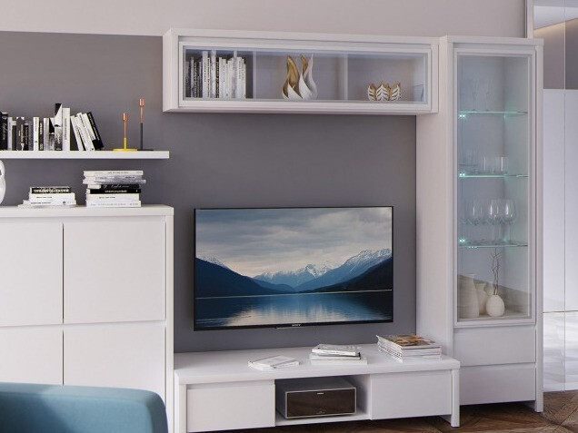 Wall shelf Nolroma 136 (White + Matt white)