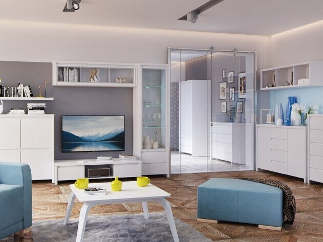 Wall shelf Nolroma 136 (White + Matt white)