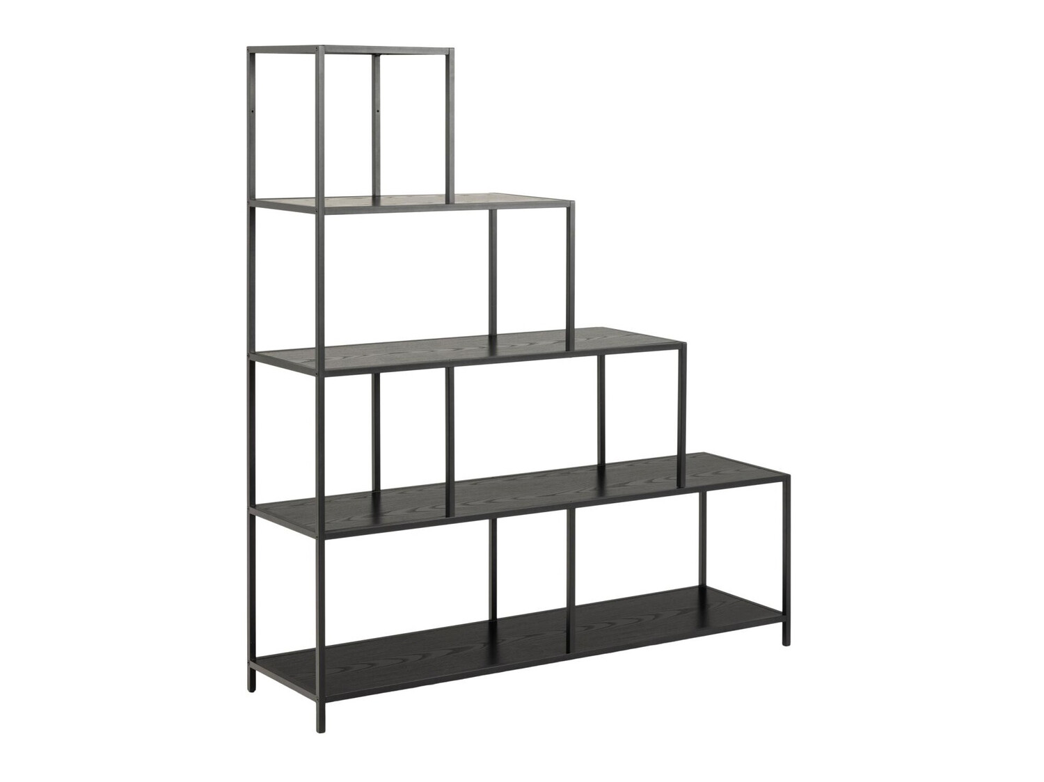 Bookcase Norsica Sevferi 153 (Black + Black ash)