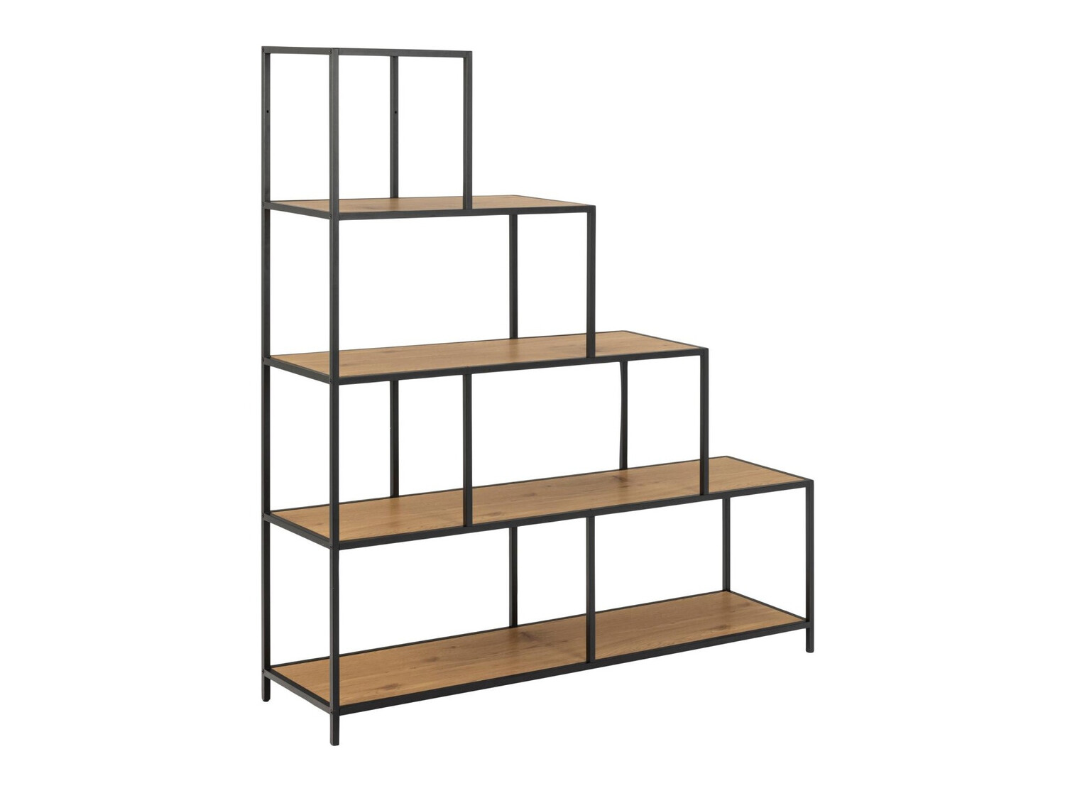 Bookcase Norsica Sevferi 153 (Black + Wild oak)