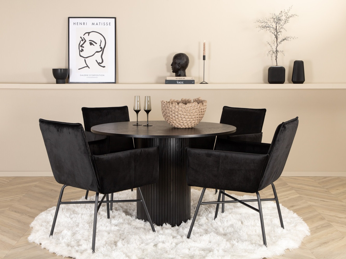 Dining set Dallas 3092 (Black)