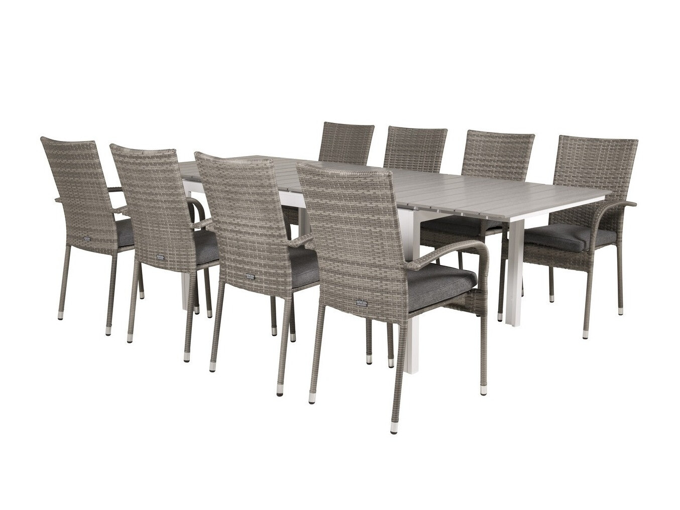 Table and chairs set Dallas 2408 (Grey + Dark grey)