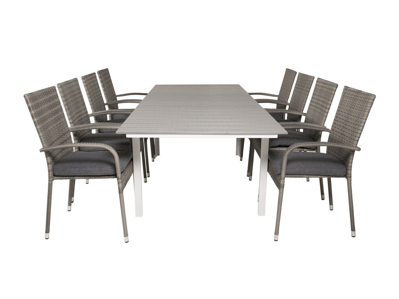 Table and chairs set Dallas 2408 (Grey + Dark grey)