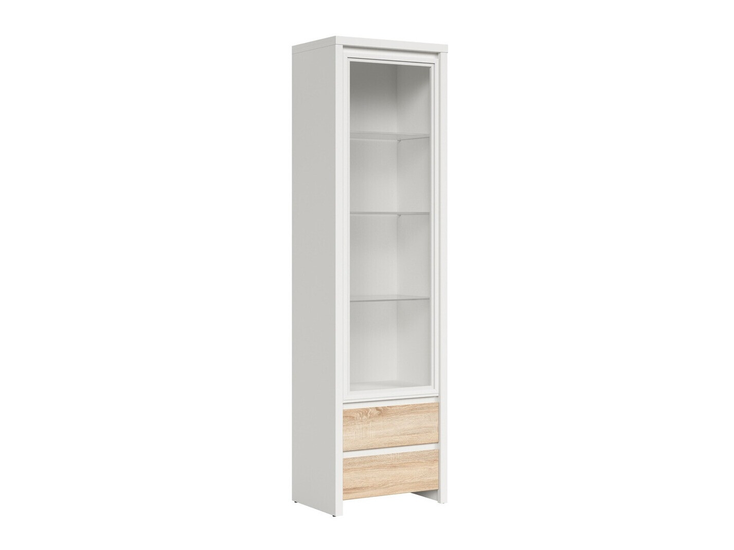 Bookcase Nolroma 140 (White + Sonoma oak)