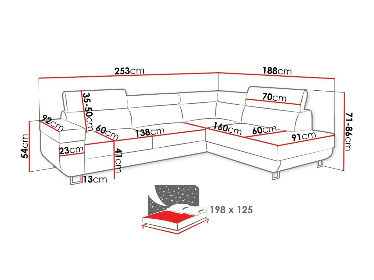 Corner sofa Comfivo Liberta (Lux 05 + Lux 06)