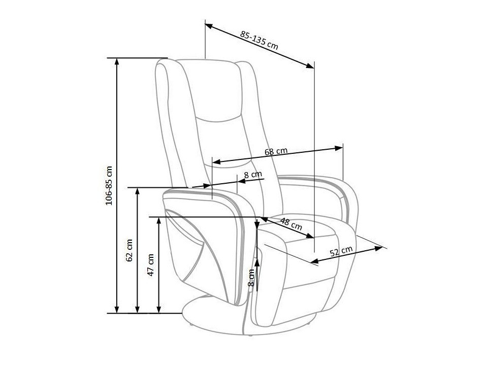Recliner armchair Houston 493 (Grey)