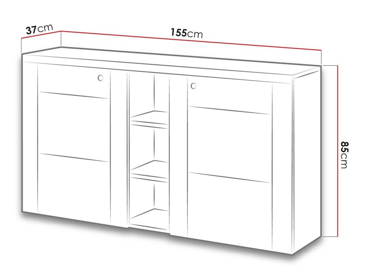Sideboard Salelbo 106 (Walnut)