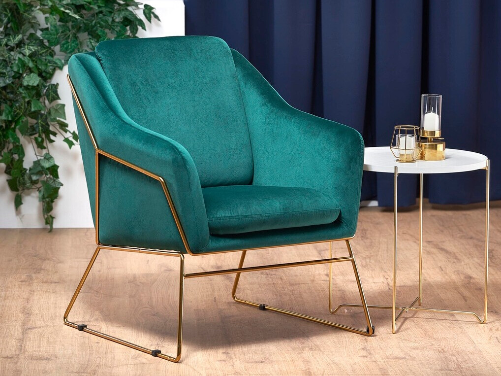 Armchair Houston 846 (Turquoise + Golden)