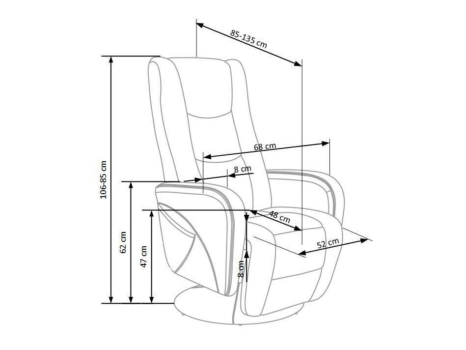 Armchair recliner Houston 1085 (Beige)