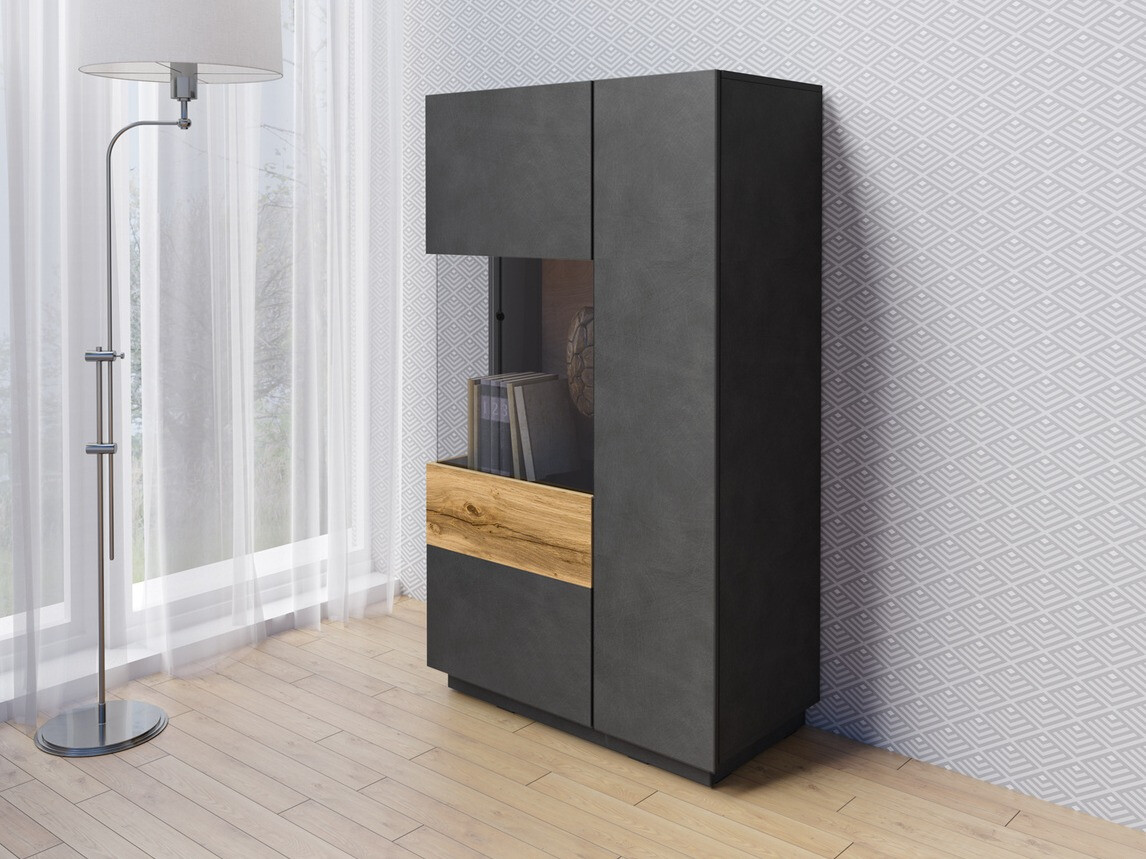 Sideboard Livlore 104 (Matera grey + Wotan Oak)