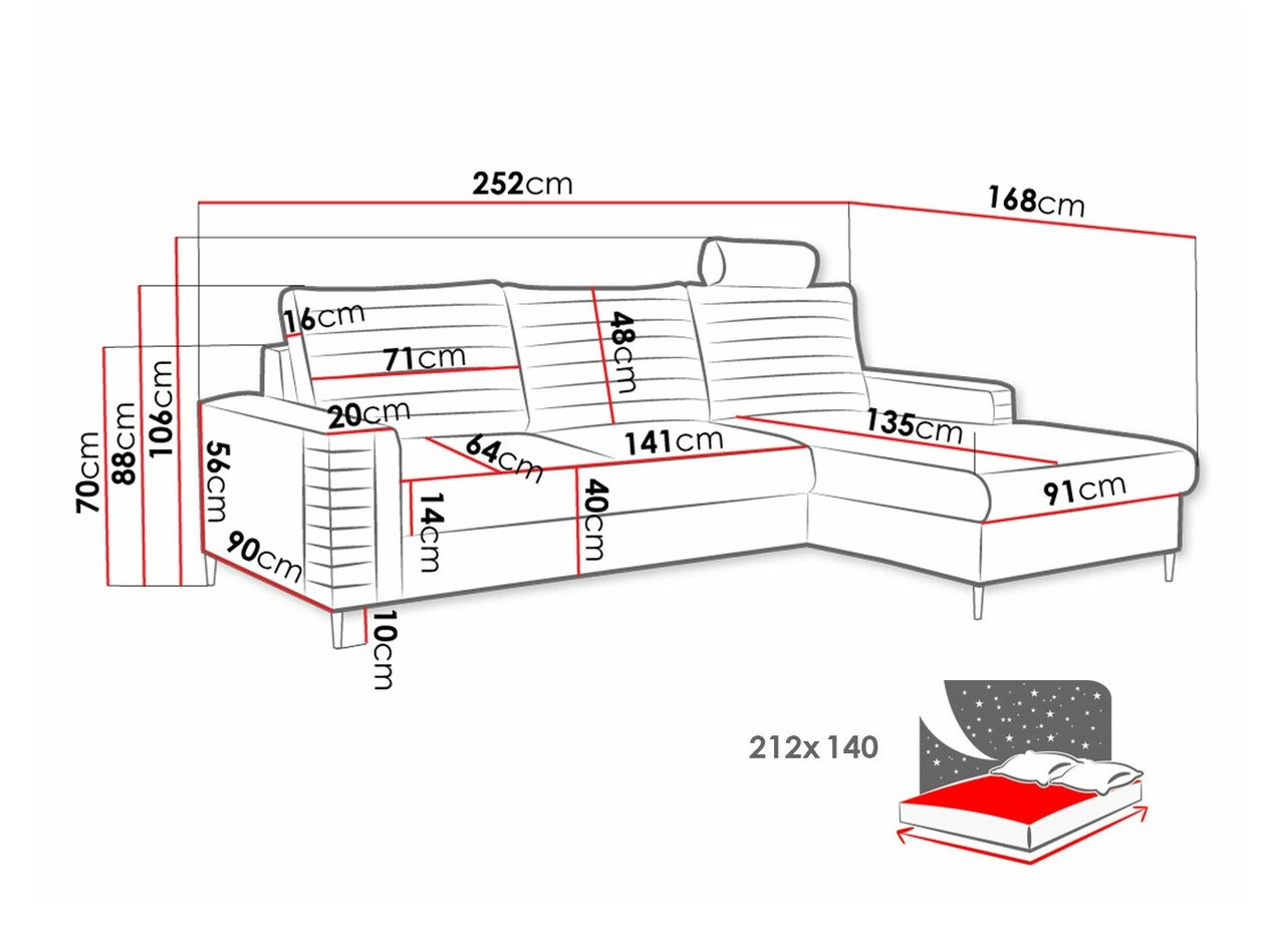 Corner sofa Comfivo Cumintudo (Velluto 33)