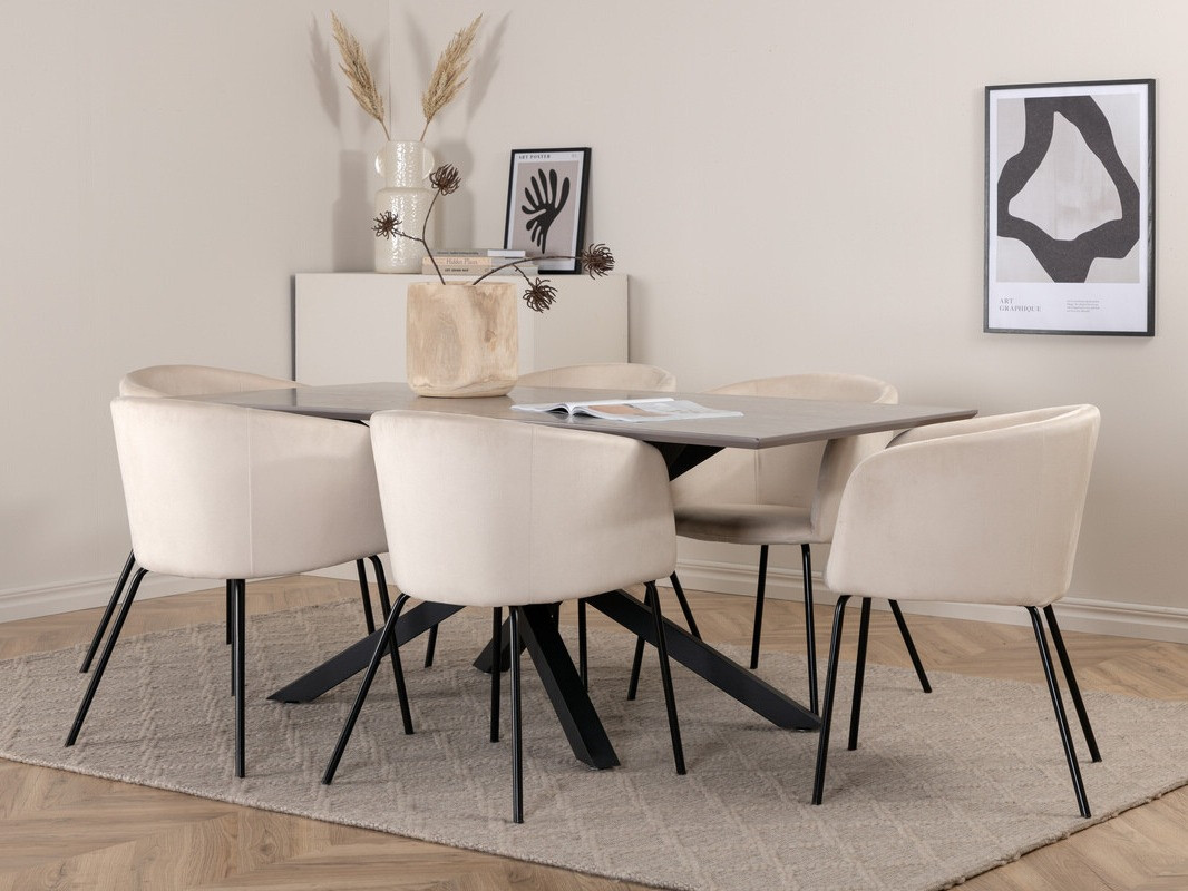 Dining set Dallas 3036 (Cream + Black)