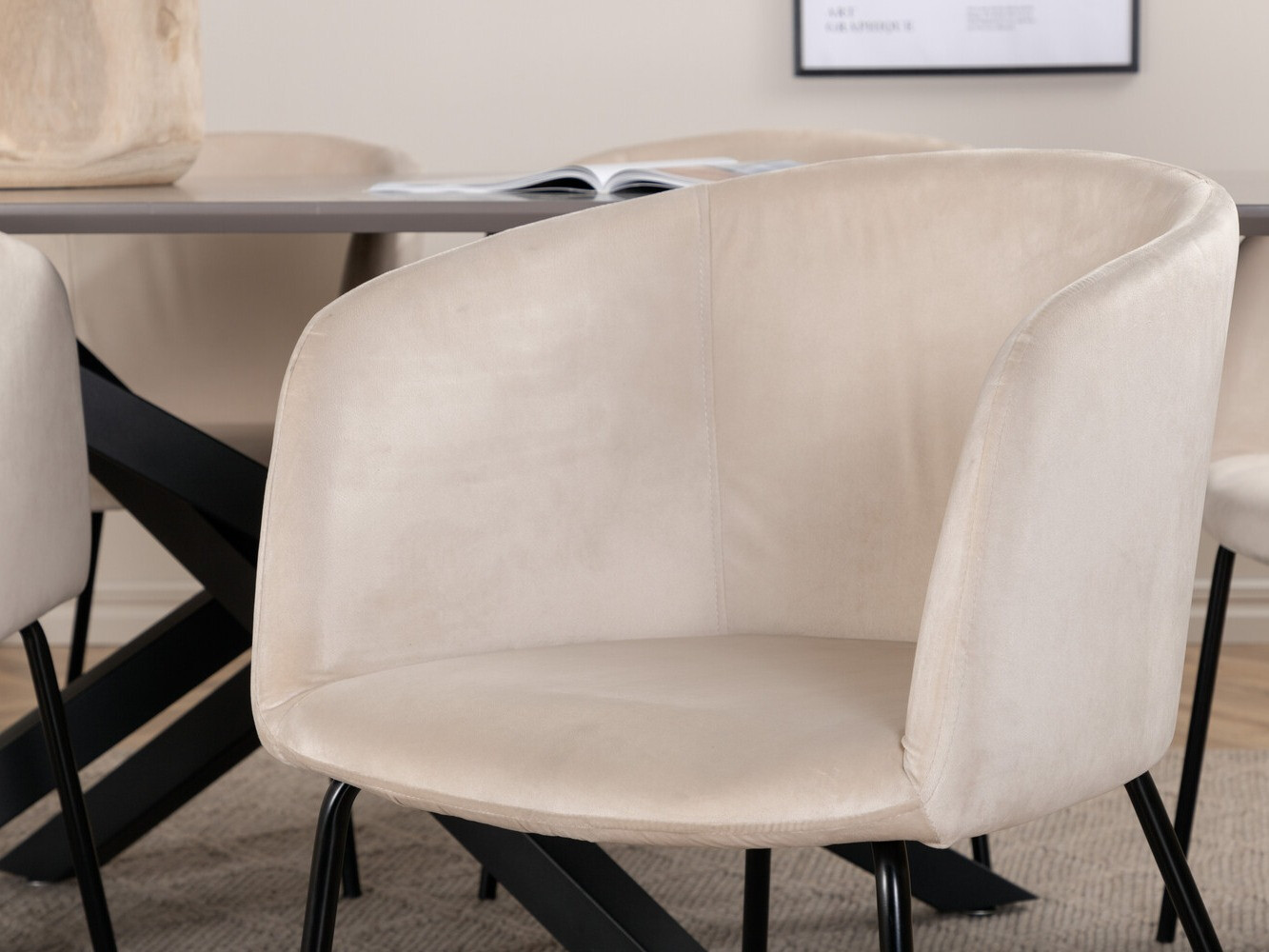 Dining set Dallas 3036 (Cream + Black)