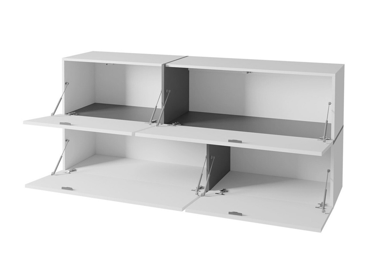 Wall cabinet Charlotte 100 (White + Glossy white + Sonoma oak)