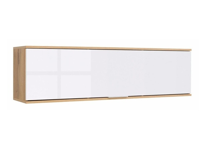 Wall cabinet Tivetra 110 (Wotan Oak + Glossy white)