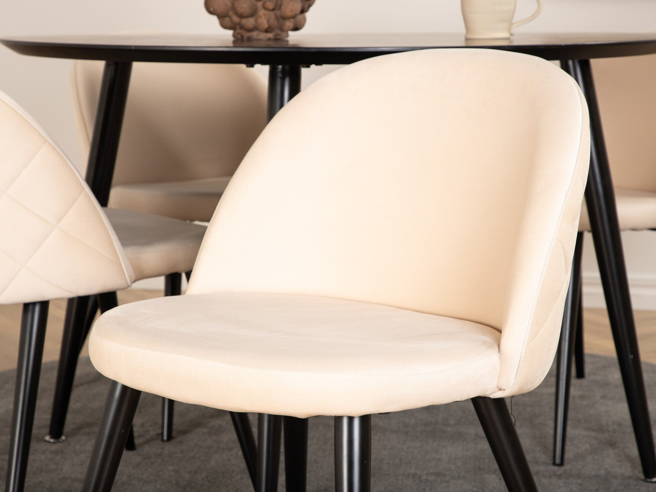 Dining set Dallas 2545 (Cream + Black)