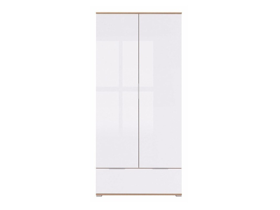 Wardrobe Tivetra 111 (Wotan Oak + Glossy white)