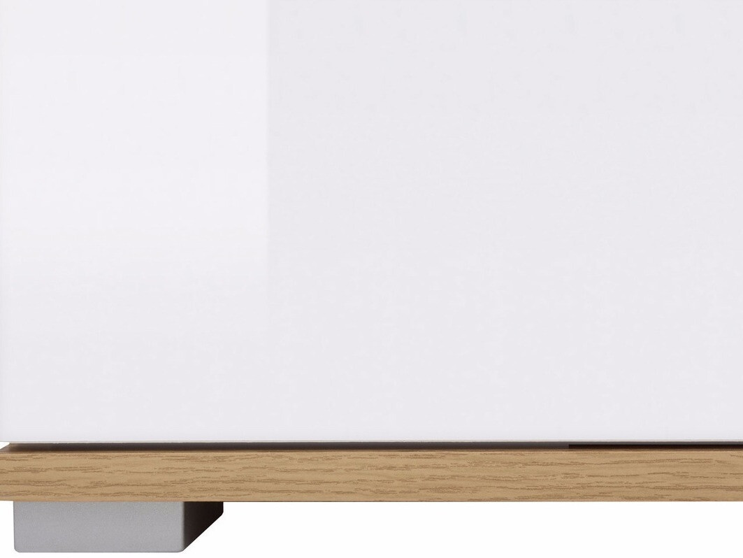 Wardrobe Tivetra 111 (Wotan Oak + Glossy white)