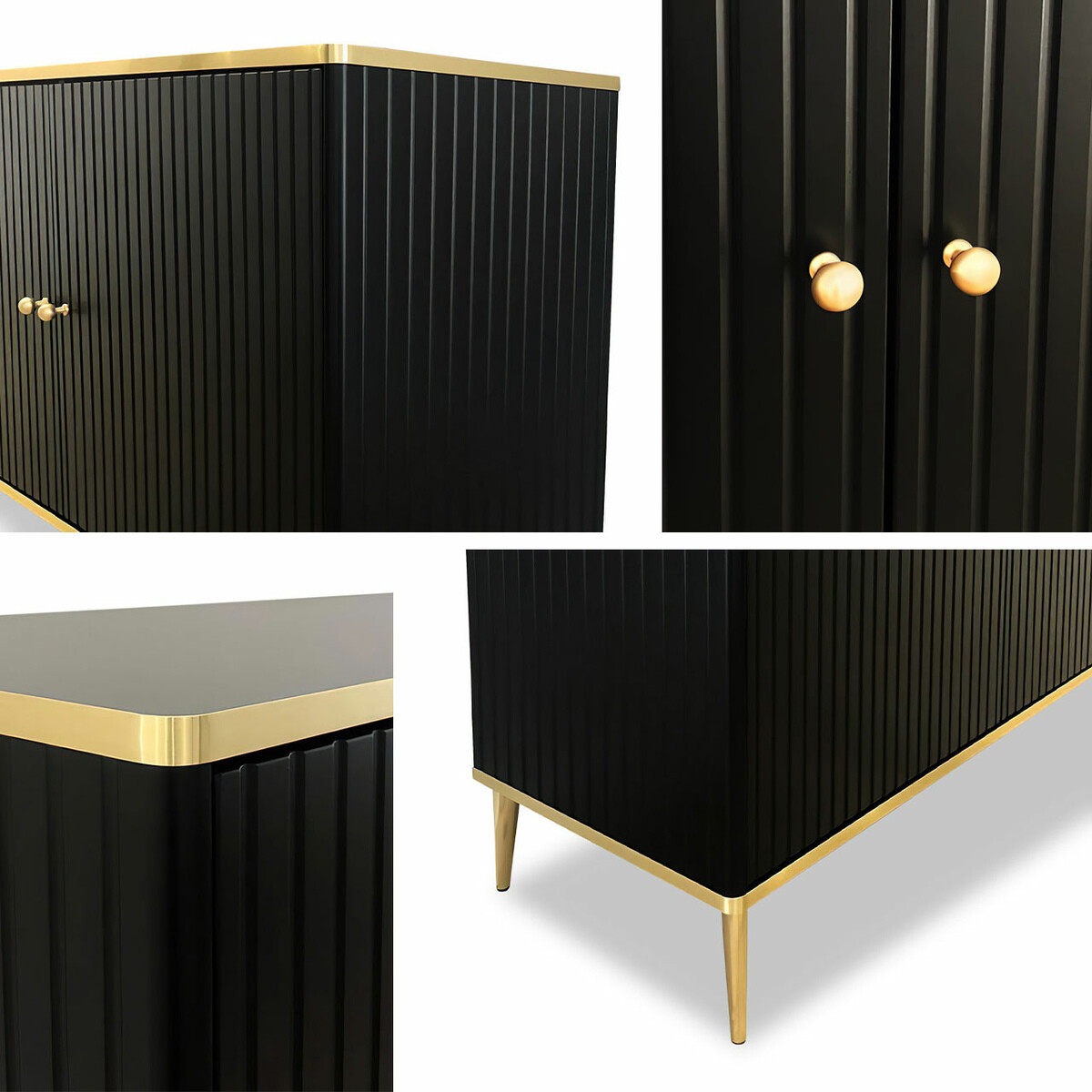 Sideboard Arces (Black + Golden)