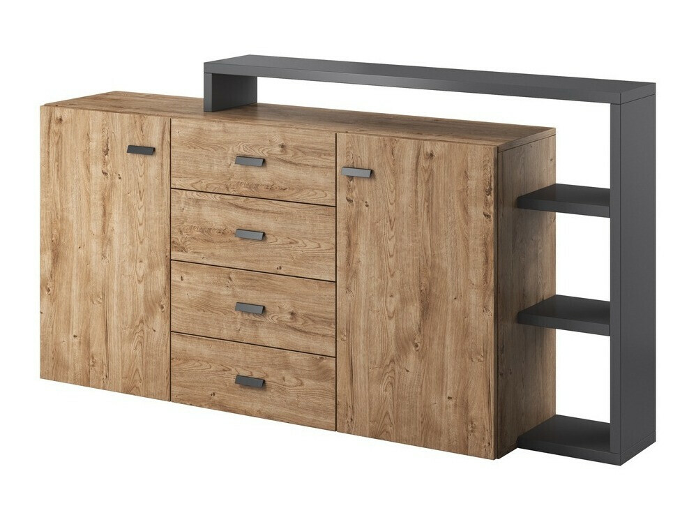 Chest of drawers Lutiva 106 (Anthracite + Ribbeck oak)
