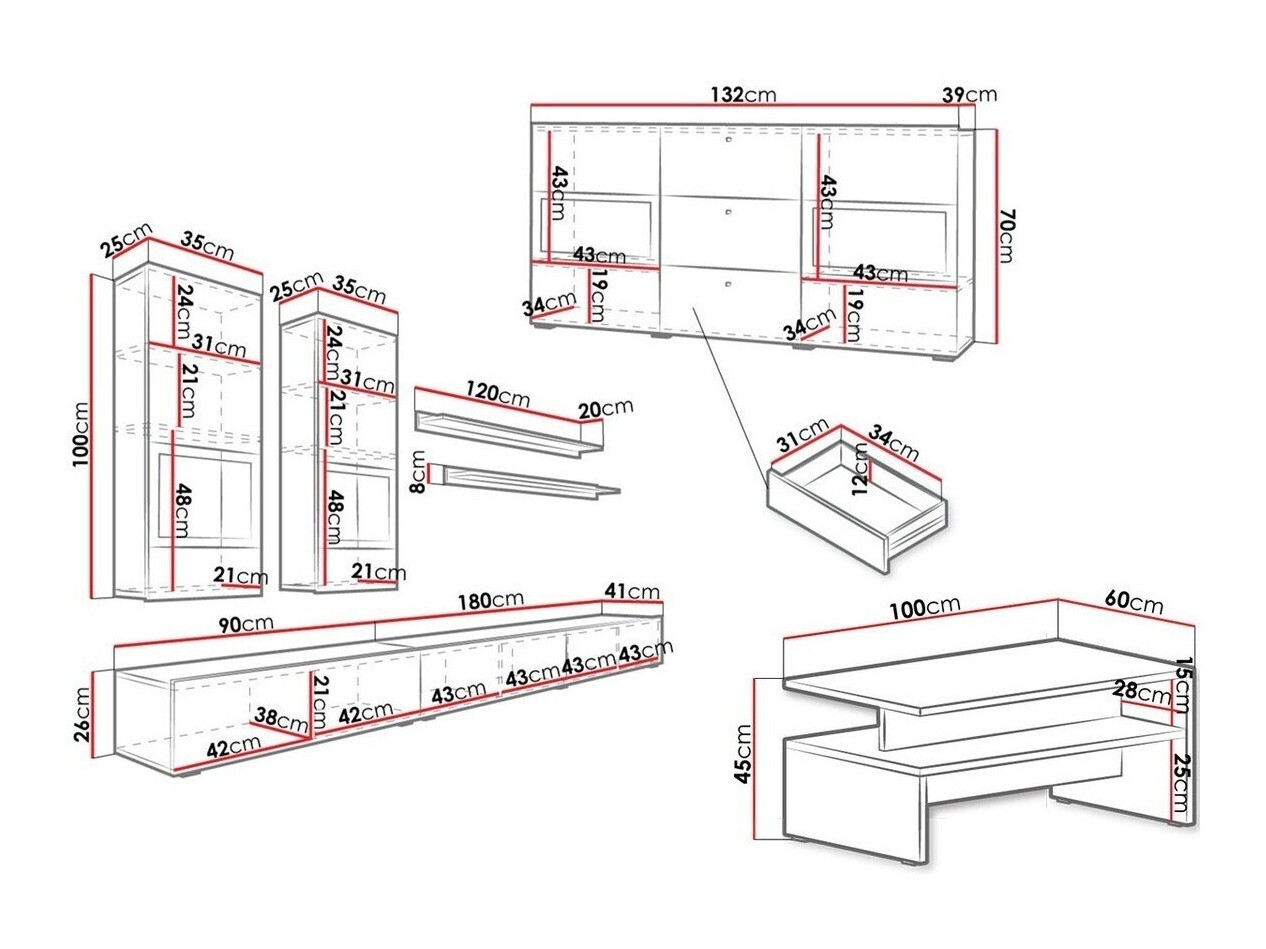 Living room set Serodeu 104 (San Remo oak)