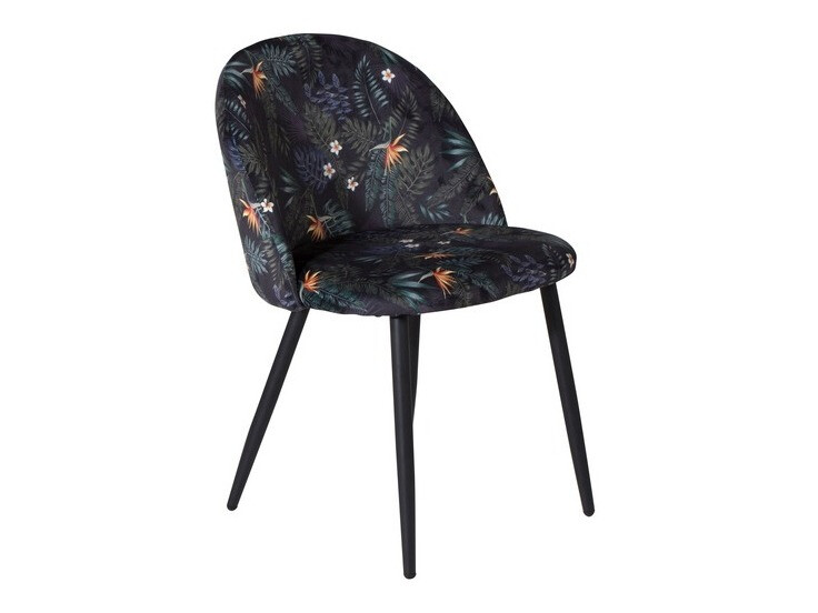 Chair Dallas 153 (Floral pattern + Black)