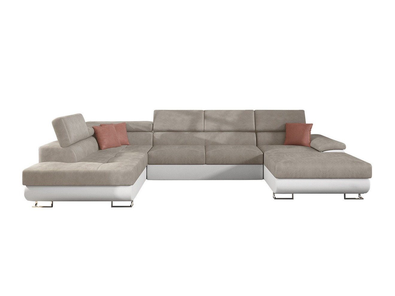 Corner sofa Comfivo Ruta IV (Soft 017 + Uttario Velvet 2979 + Uttario Velvet 2955 St)