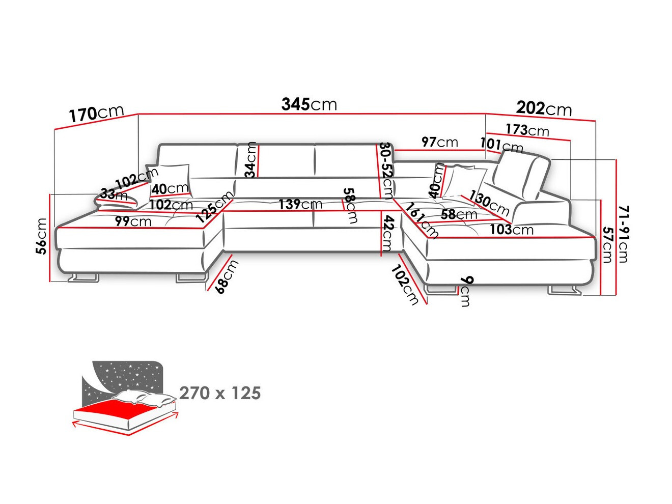 Corner sofa Comfivo Ruta IV (Uttario Velvet 2979 + Senegal 825)