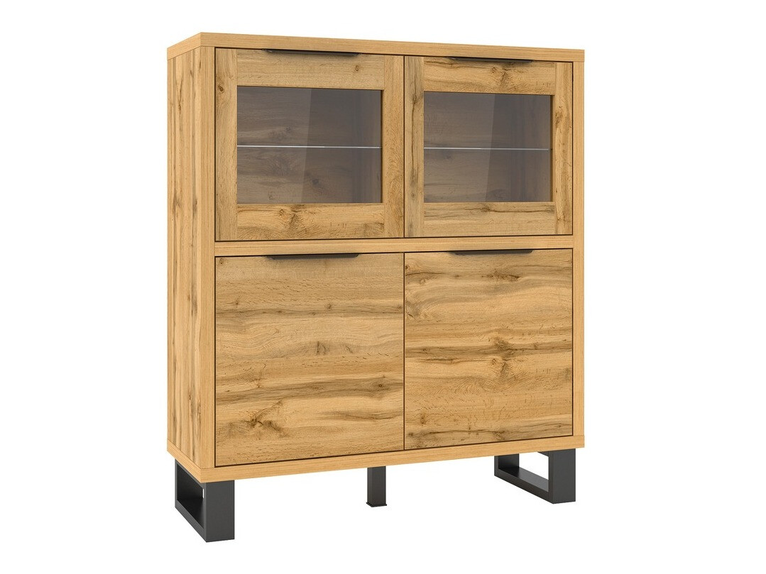 Bookcase Avicavu 103 (Wotan Oak + Black)