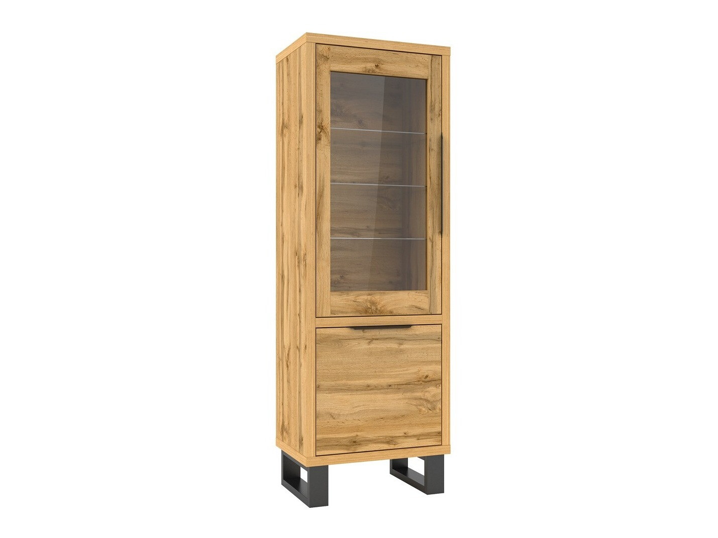 Bookcase Avicavu 108 (Wotan Oak + Black)