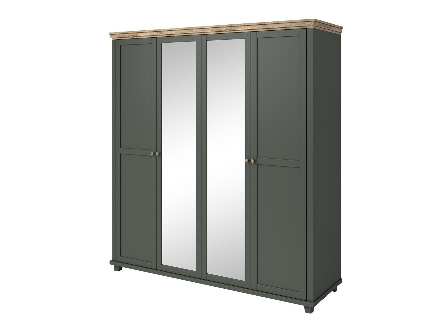 Wardrobe Tolnue 115 (Dark green + Lefkas oak)