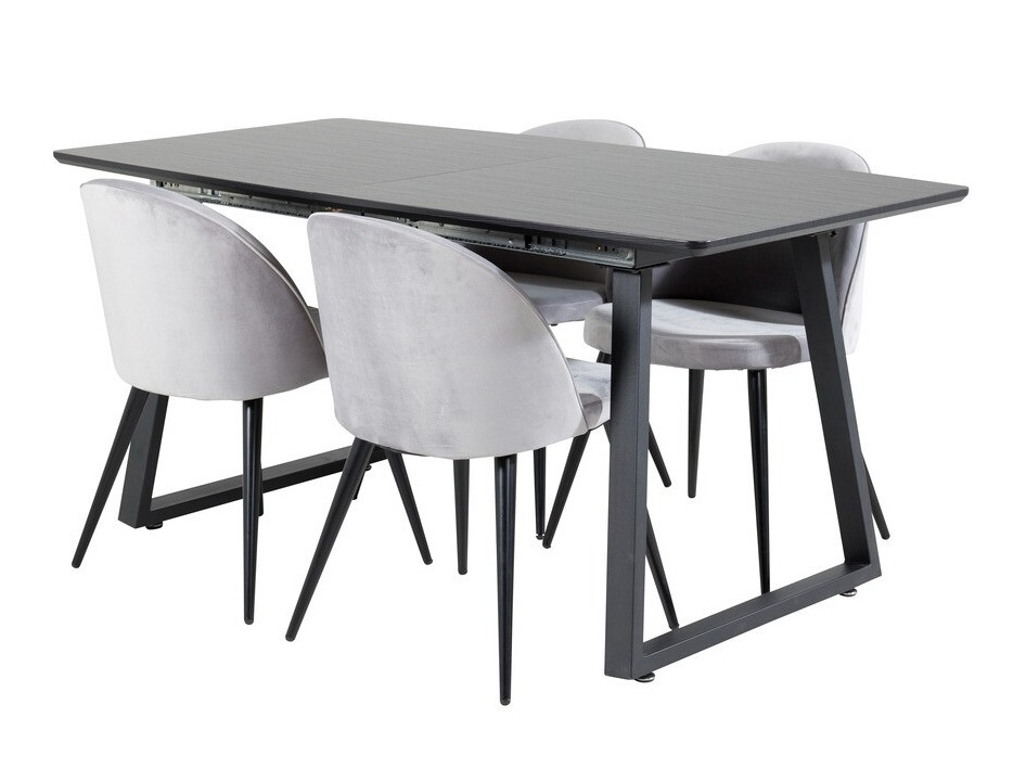 Dining set Dallas 1609 (Grey + Black)