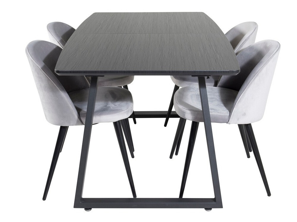 Dining set Dallas 1609 (Grey + Black)