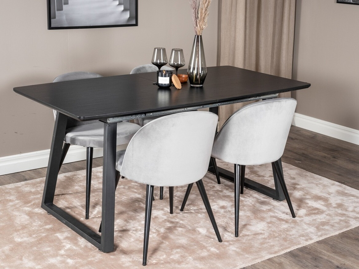 Dining set Dallas 1609 (Grey + Black)