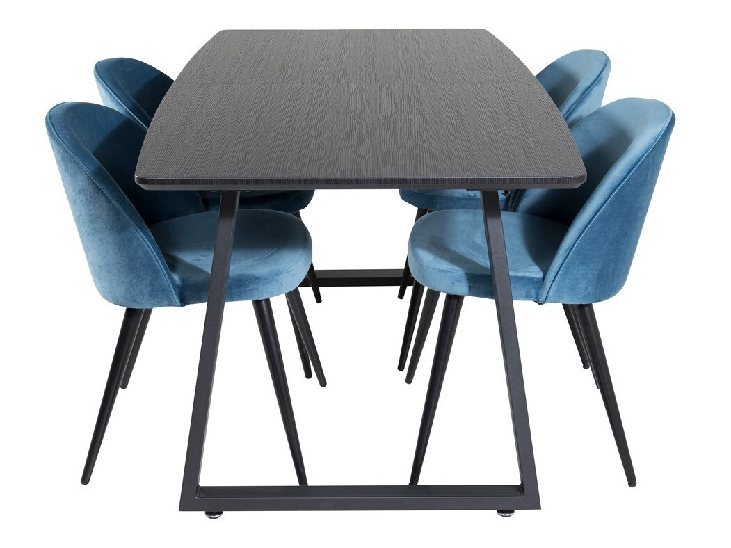 Dining set Dallas 1609 (Blue + Black)