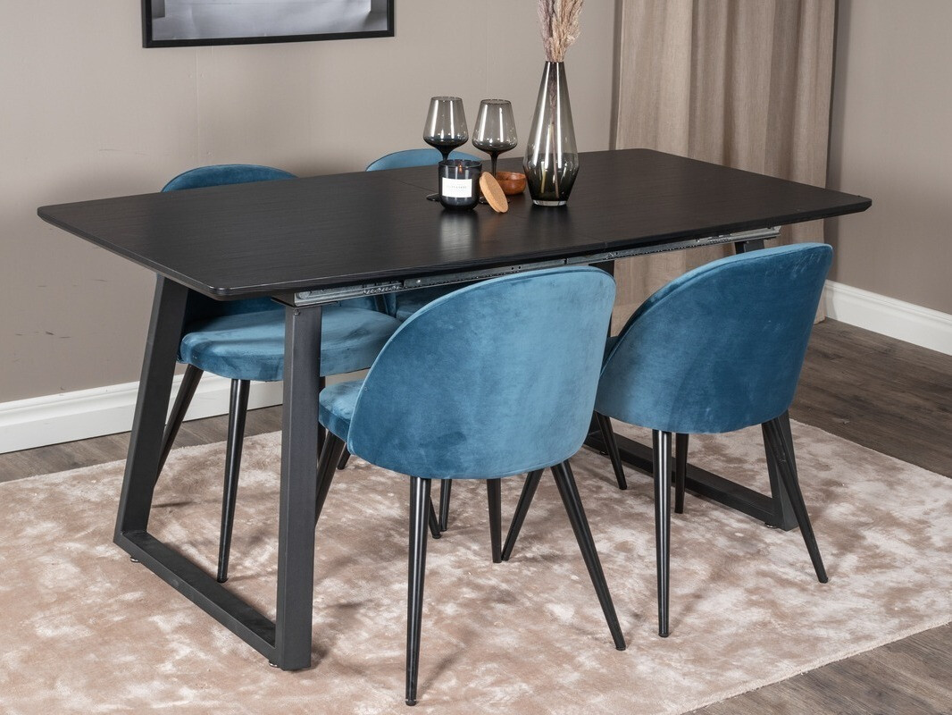 Dining set Dallas 1609 (Blue + Black)