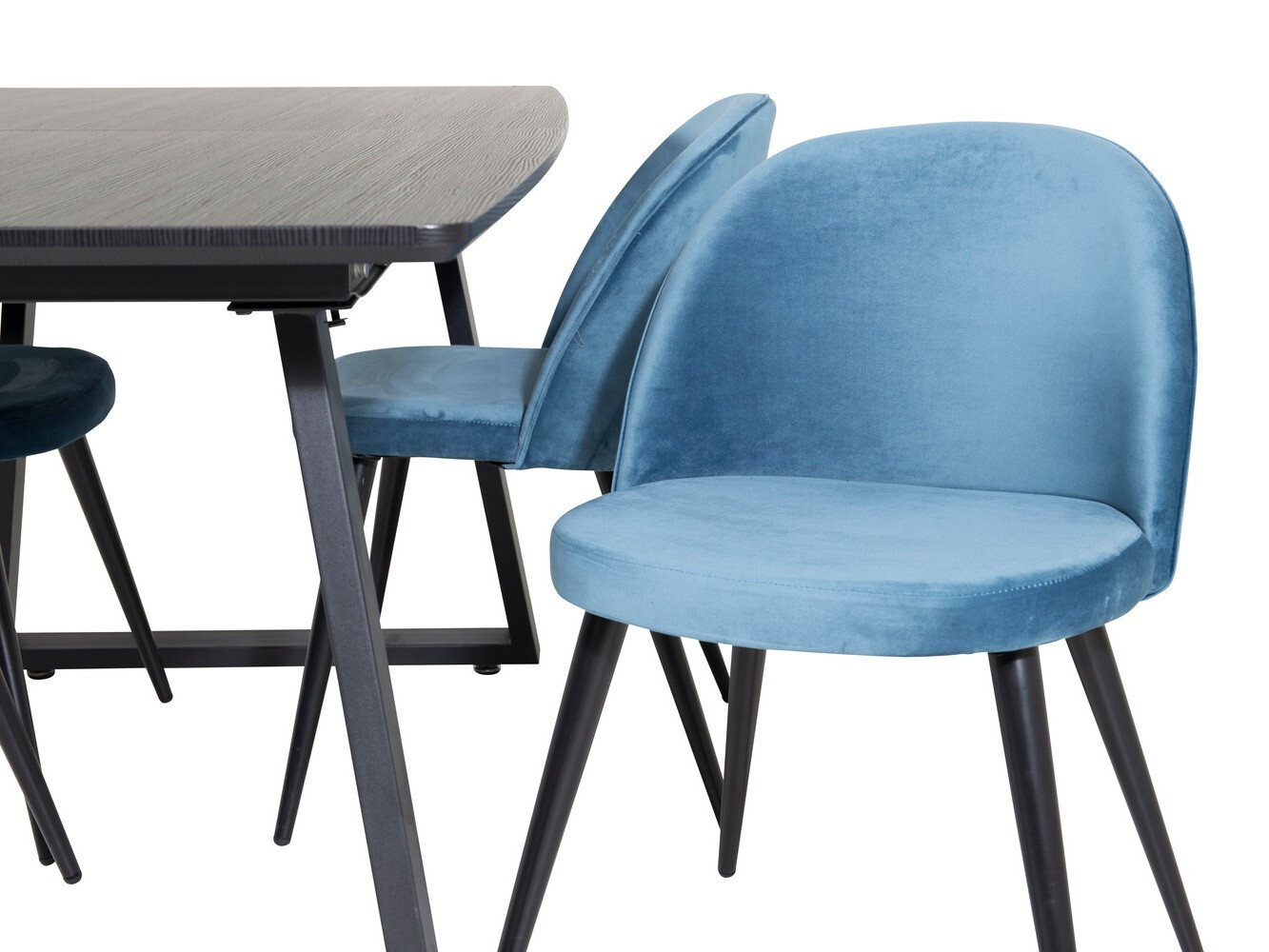 Dining set Dallas 1609 (Blue + Black)
