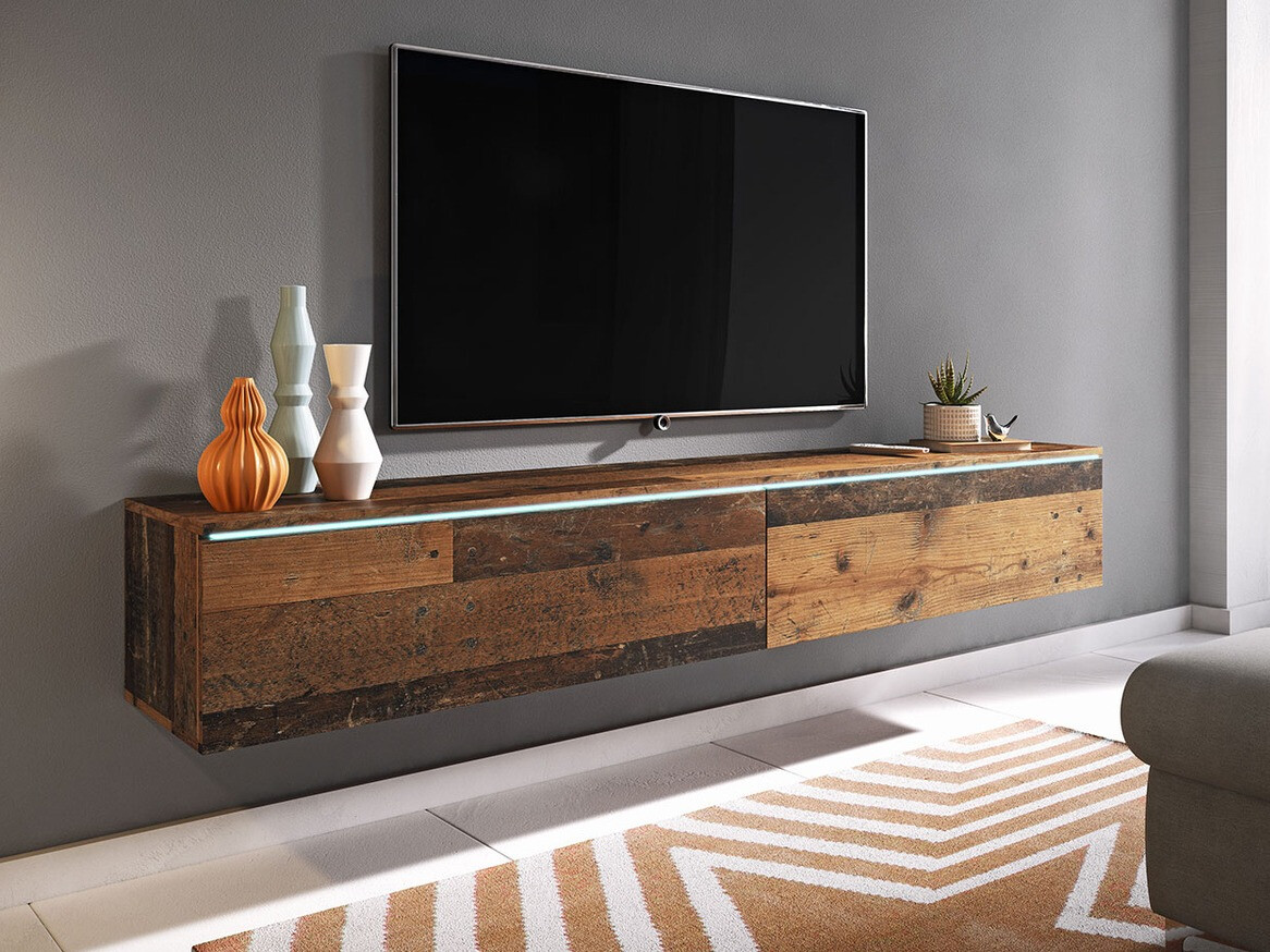 TV stand Scientia I (Aged wood)