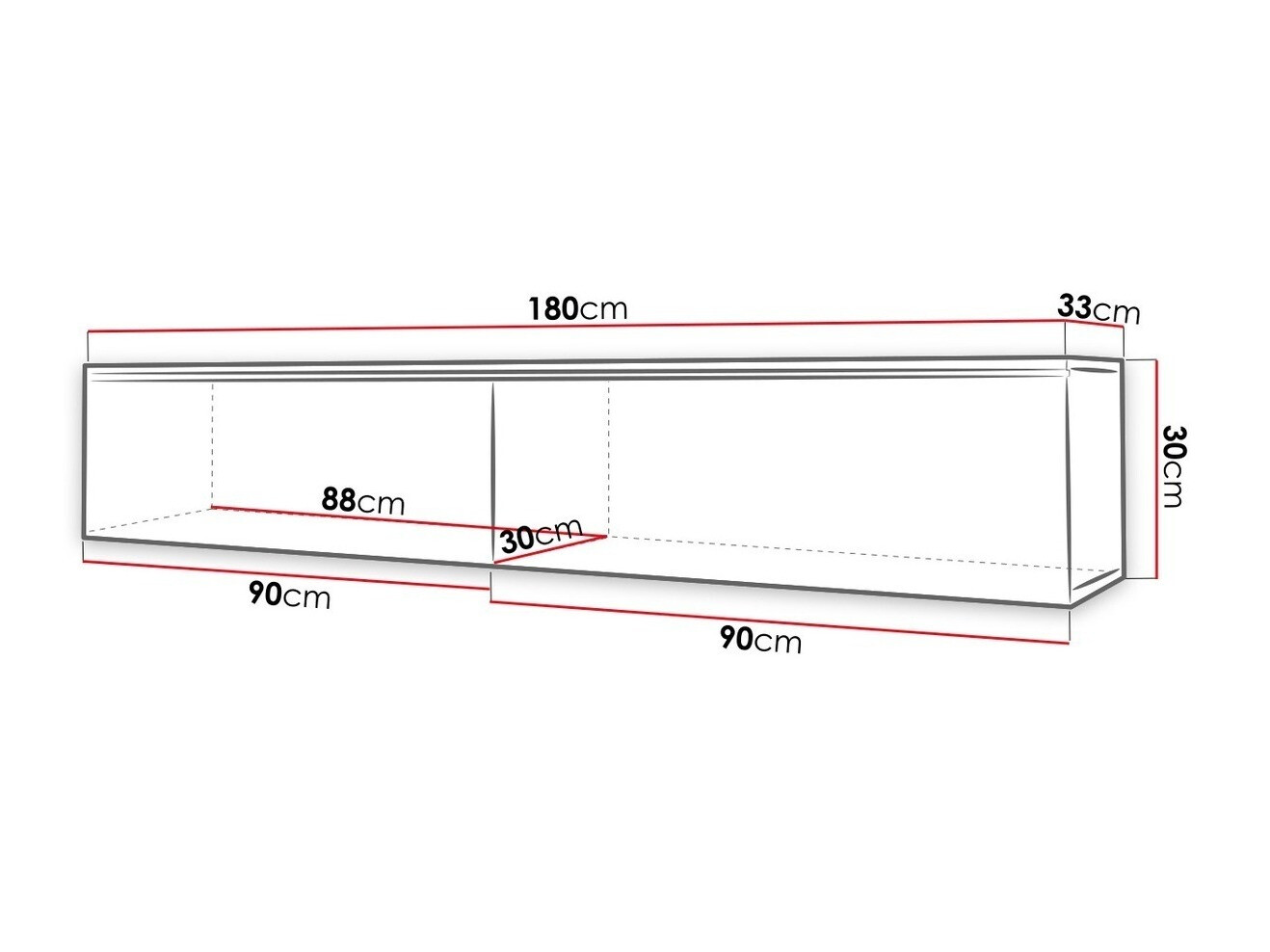 TV stand Scientia I (Concrete)