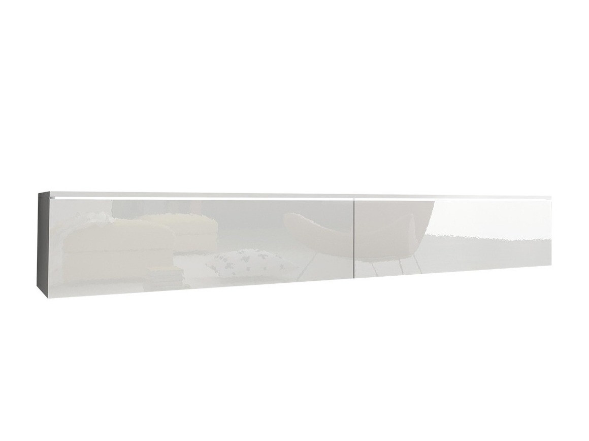 TV stand Scientia I (White + Glossy white)