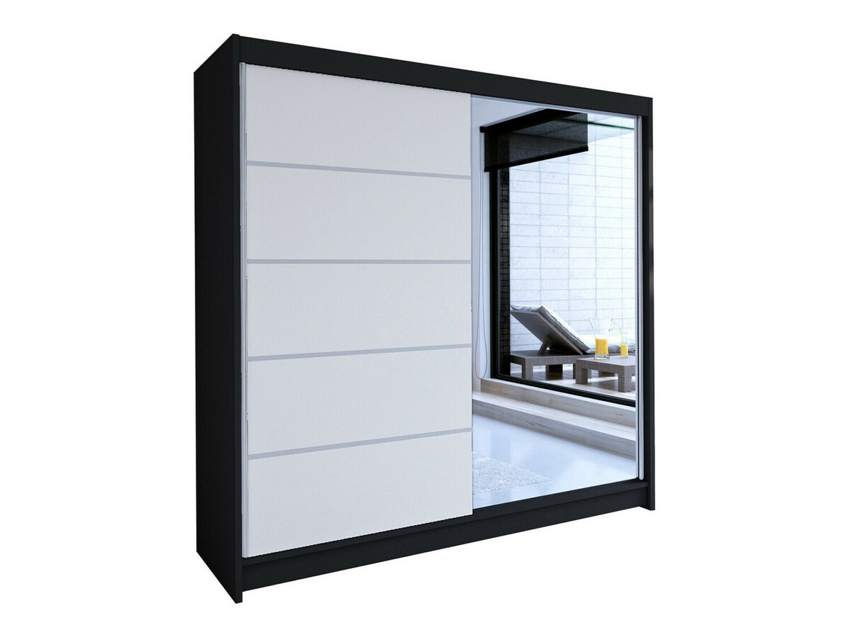 Wardrobe Closico Cavaris III (Black + White)
