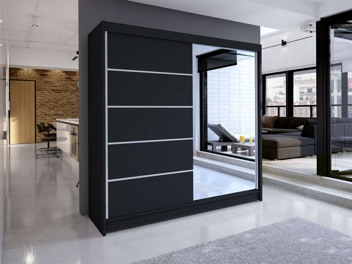 Wardrobe Closico Cavaris III (Black)