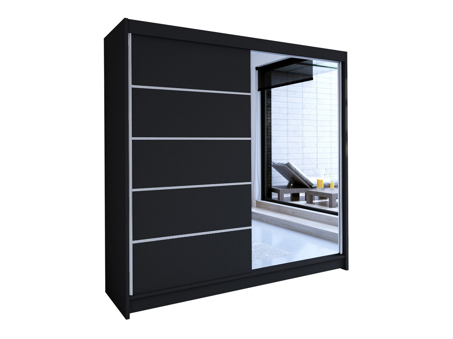 Wardrobe Closico Cavaris III (Black)