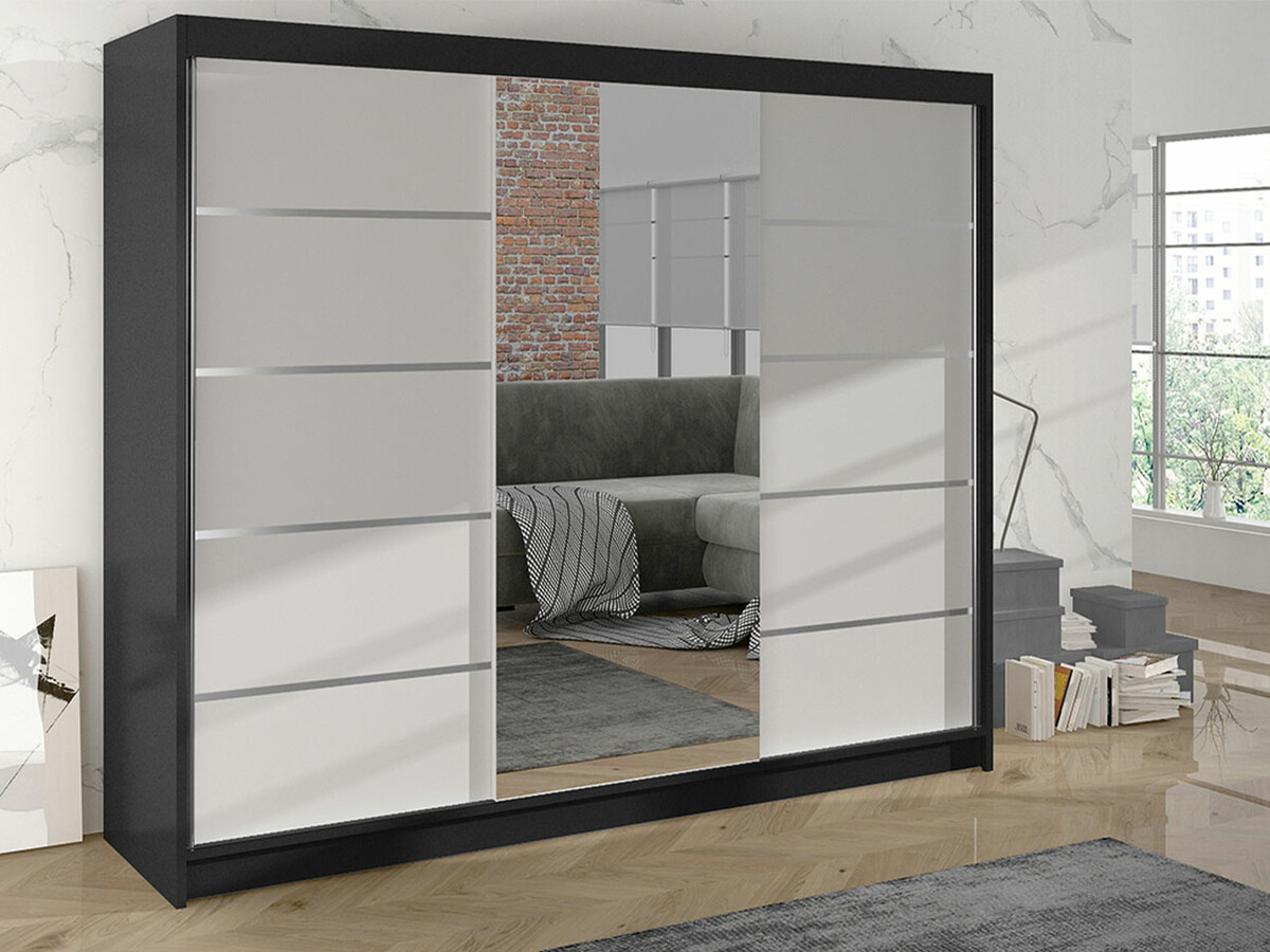 Wardrobe Closico Durion IV (Black + White)