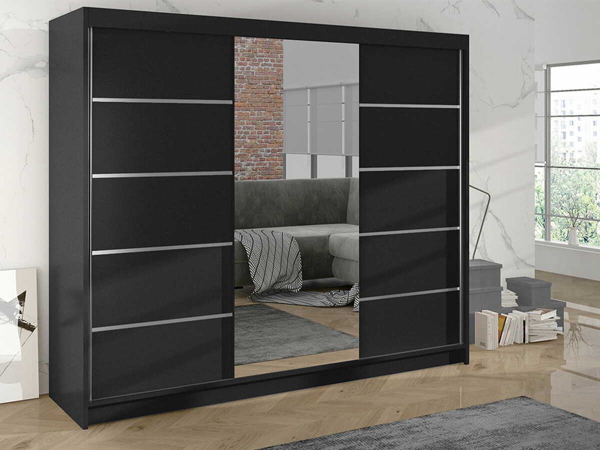 Wardrobe Closico Durion IV (Black)