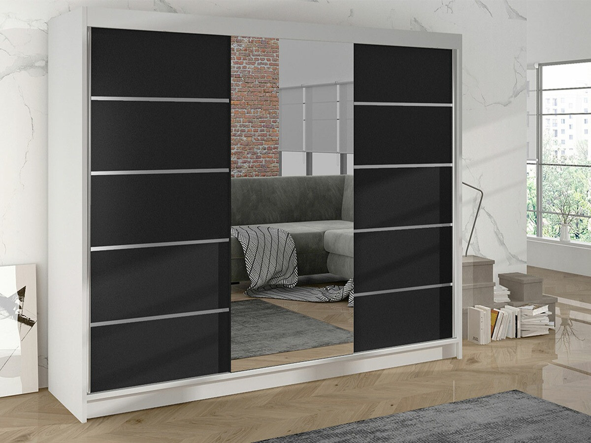 Wardrobe Closico Durion IV (White + Black)