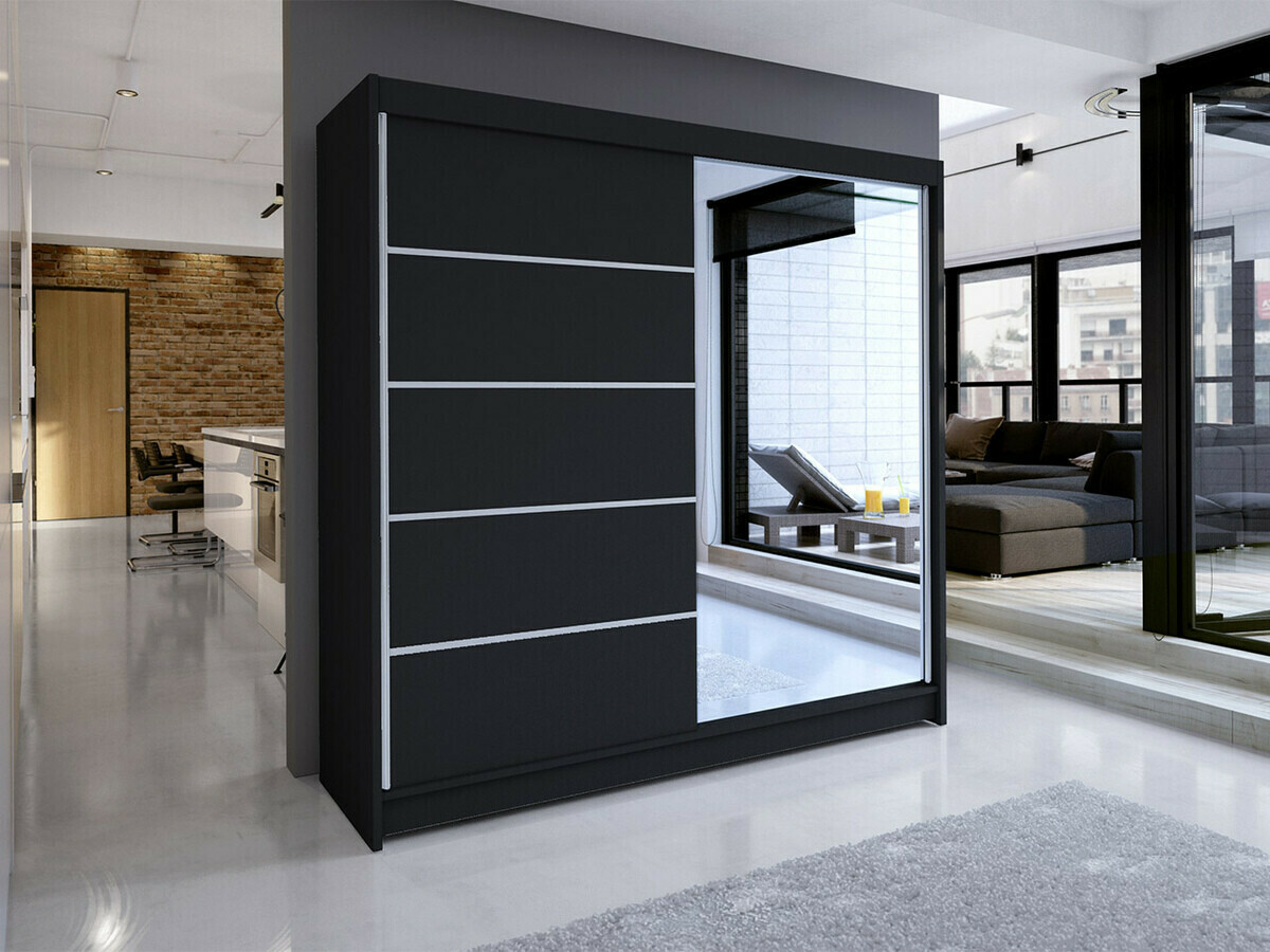Wardrobe Closico Cavaris III (Black)